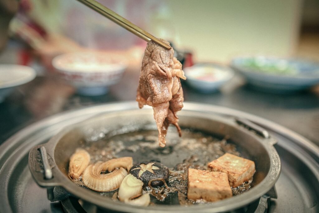 Sukiyaki vacsora Japánban
