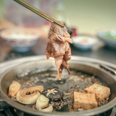 Sukiyaki vacsora Japánban